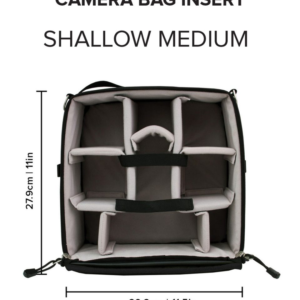 f-stop Shallow Medium Camera Insert (formally known as ICU or Interchangeable Camera Unit) with dimensions