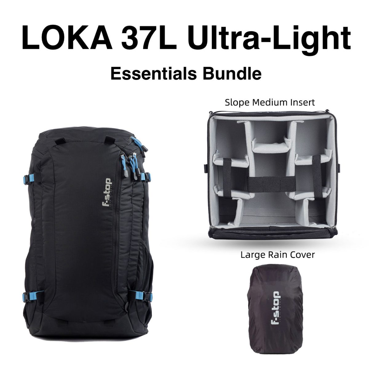 f-stop LOKA 37 liter Ultra Light adventure and camera backpack Essentials bundle