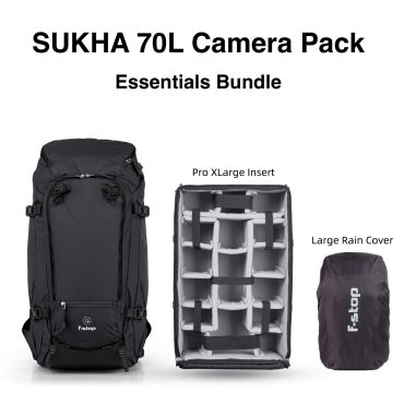 SUKHA 70L capacity adventure and travel camera backpack, pack or camera bag, for maximum camera gear