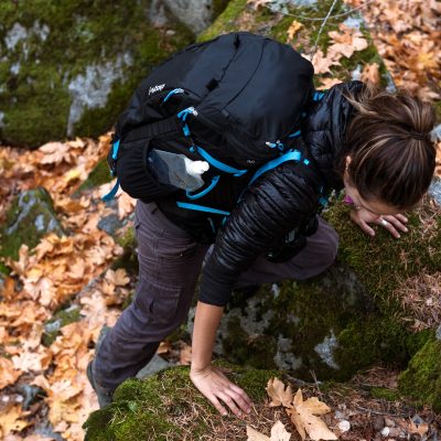 Kashmir 30L capacity adventure and travel camera backpack, pack or camera bag, lightweight, in use