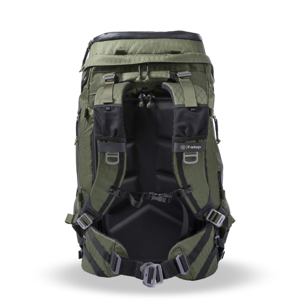 More curved, contoured S-curve straps on the Tilopa 50L DuraDiamond®