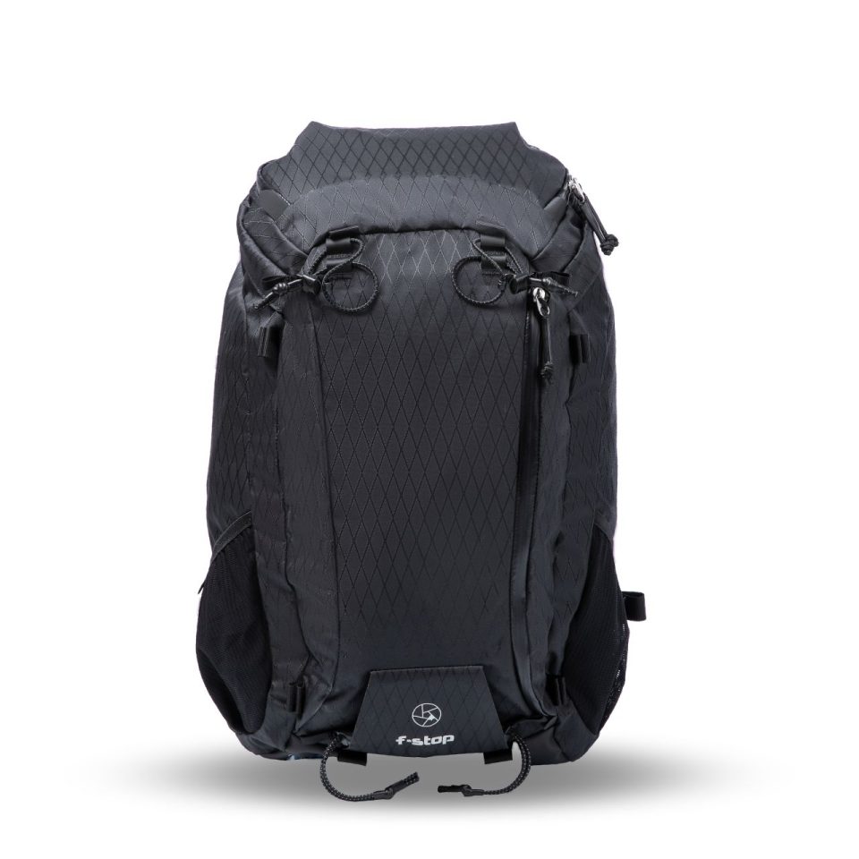 f-stop AJNA 37 liter DuraDiadiamond® camera backpack in the Anthracite Black color option as viewed from the front