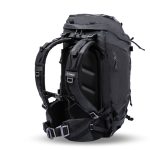 f-stop Tilopa 50 liter DuraDiamond® camera backpack in the Anthracite Black color option viewed from the side and back