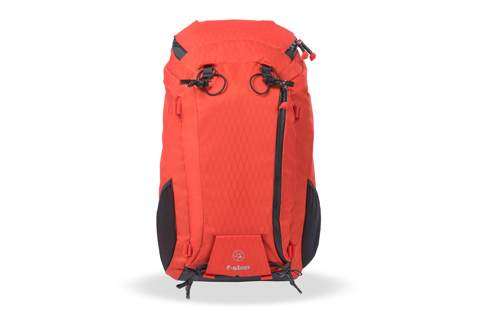 f-stop AJNA 37 liter DuraDiadiamond® camera backpack in the Magma Red color option as viewed from the front