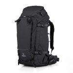 f-stop Sukha 70 liter camera backpack in the Anthracite Black color viewed from the front and side