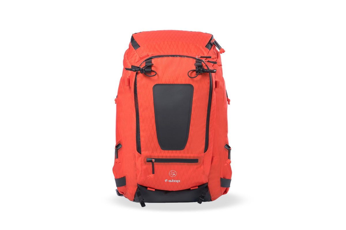 f-stop Tilopa 50 liter DuraDiamond® camera backpack in the Magma Red color option viewed from the front